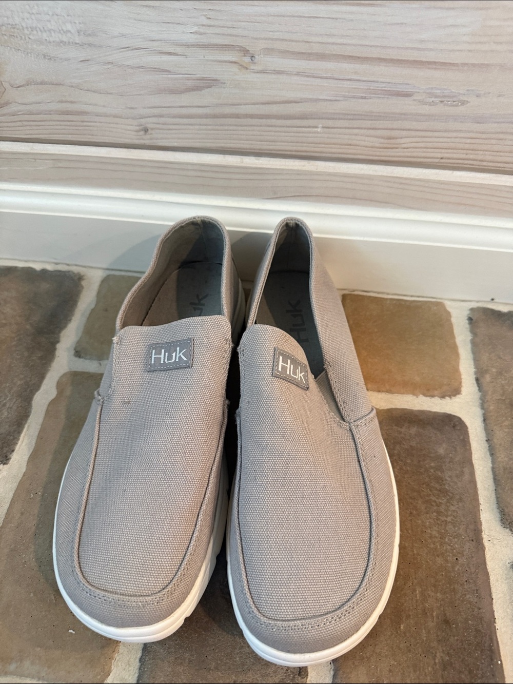 Huk Men’s Slip-On Loafers in Light Beige